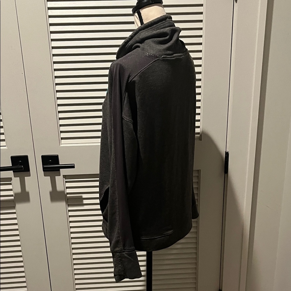 Under Armour Charcoal Sweatshirt with Aqua Accents - Picture 4 of 6